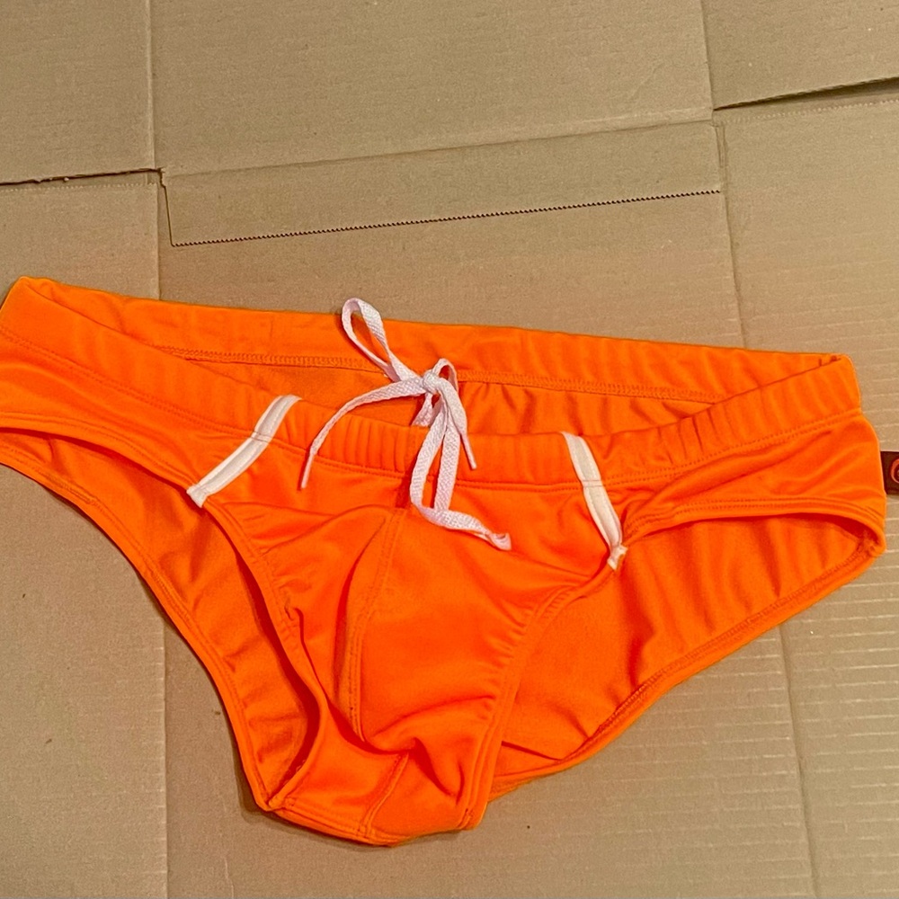 Bright Orange Swim Briefs